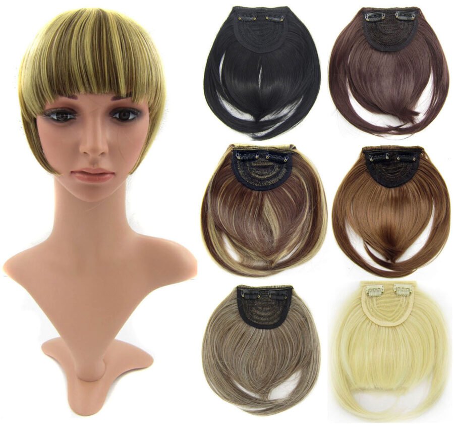 3D Clip In Bangs Hair Extensions- Front Hairpiece For Women