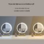 Round Cosmetic Mirror With Lamp