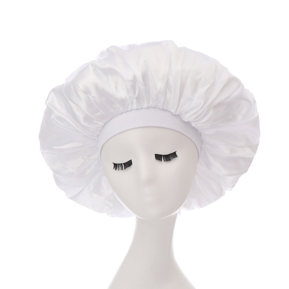 Extra Large Satin Round Stretch Wide Brim Night Cap - Image 4