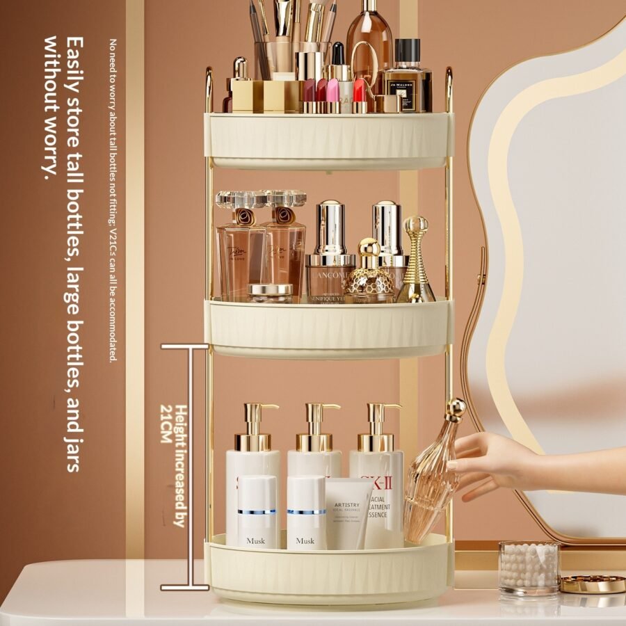 Desktop Vanity Makeup And Skincare Organizer Rack
