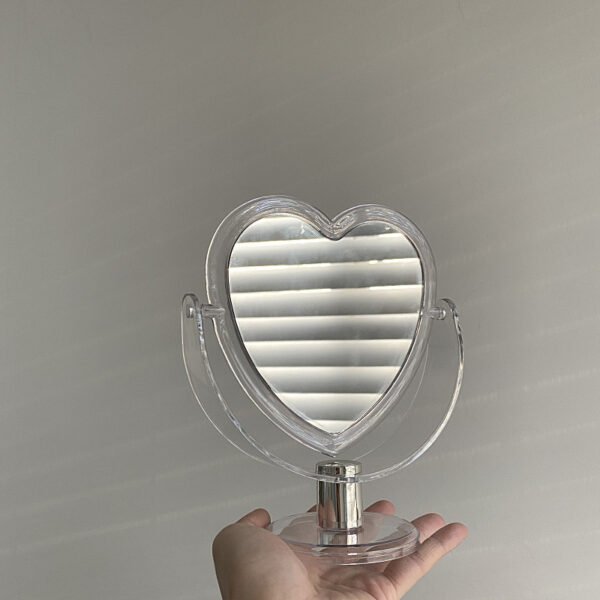 Love Acrylic Double-sided Cosmetic Mirror Desktop Base Aluminum Mirror