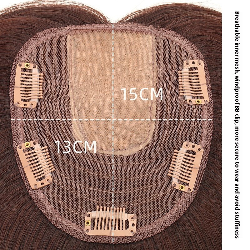 Female Invisible Head Real Human Hair Wig - Image 4