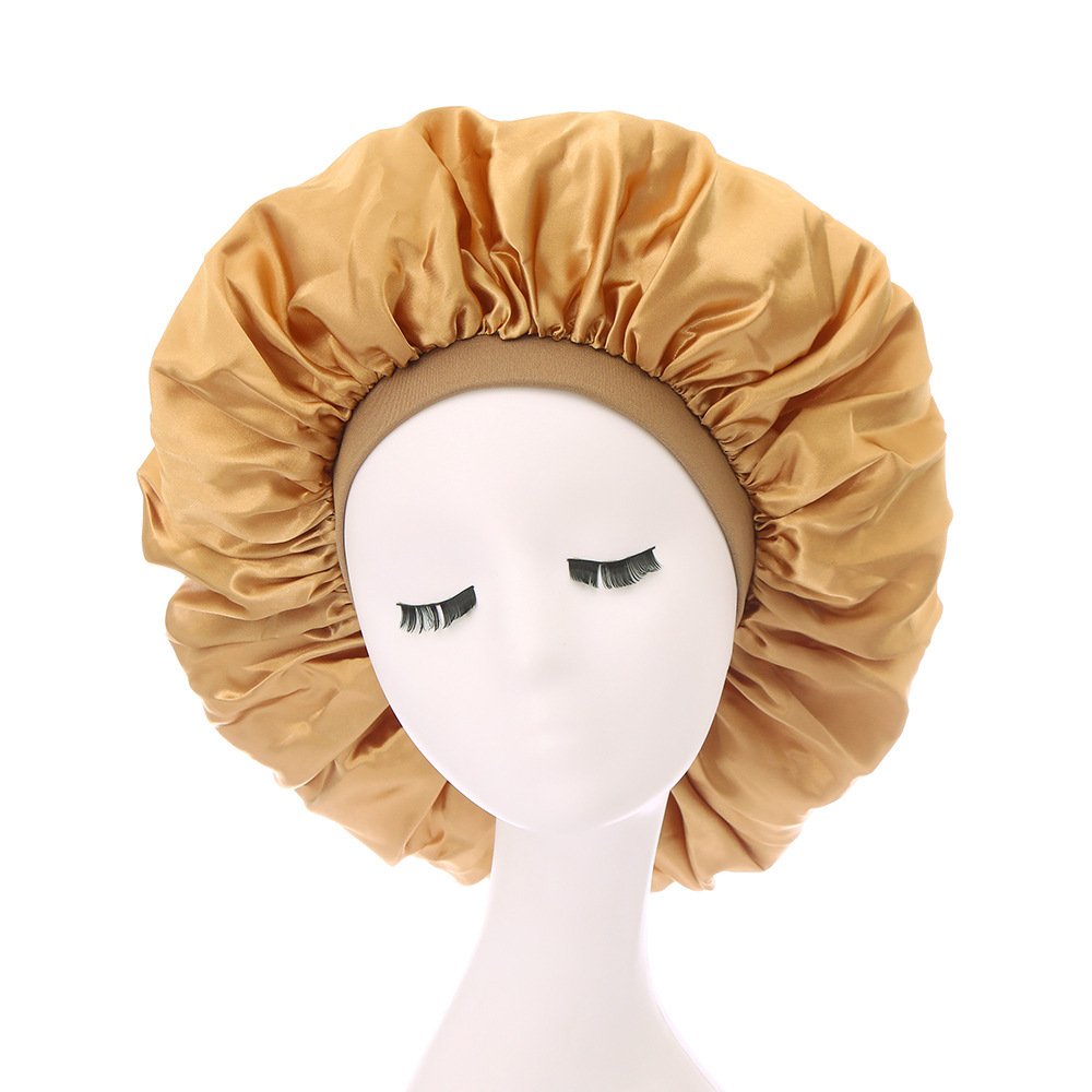 Extra Large Satin Round Stretch Wide Brim Night Cap - Image 2